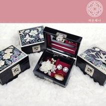 [라온제나 웨딩]칠기 정거북 보석함 미니 자개함 혼주 보석함 예단함 웨딩선물 예단준비 외국인선물 바이어선물 쥬얼리보석함, 1번. 칠기 정거북 보석함 (송학/흑)