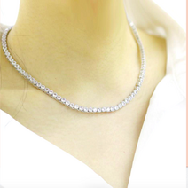 테니 스 목걸이 2가지 컬러 큐빅 테니 스 목걸이