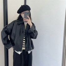 춘추용 여성 레자자켓 PU가죽 재킷 데일리 잠바J230113017