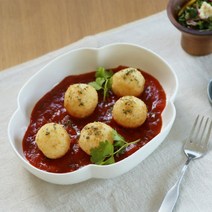 프린 도자기 파스타 샐러드 시리얼볼 25cm, 그레이