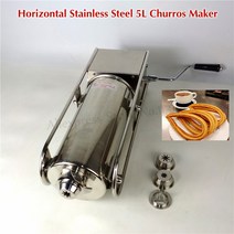식품교반충진기 수평 5 리터 소시지 Stuffer 스테인레스 스틸 살라미 작성 기계 스페인어 Churros 메이커, 02 5L Churros Maker