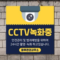배너마켓 CCTV 촬영중 녹화중 설치 안내문 안내 표지판 스티커 안내표지판, No.02 CCTV 스티커
