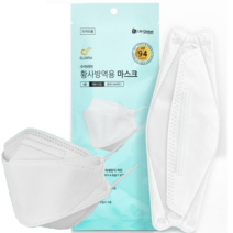 수아리아 KF94 국산 원부자재 황사방역마스크 화이트, 100매