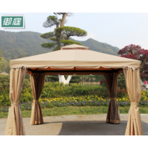야외 파고라 가제보 원두막 캐노피 오두막 천막 지붕 커튼, 18 커튼(3.5X3.5M)