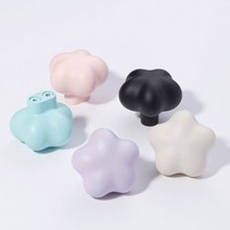 스타리안(12mm) 가구 서랍손잡이 아연 ABS 아이보리/베이비핑크/베이비퍼플/민트/블랙 52x40mm DH-623, 1.스타리안(DH-623), 블랙, 미니드라이버세트