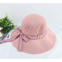 여성용 여름 라피아햇 썬캡
