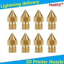 Ender 3 5 Anet A8 Makerbot Creality CR10 3D 인쇄 압출기 황동 노즐, 1.75-1.0 mm (10Pcs)