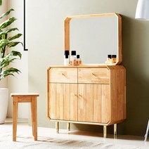 입식화장대 벌집G 화장대세트(의자포함) 거울콘솔테이블, 디자인:04.큐브G_높은다리|다리:01.블랙