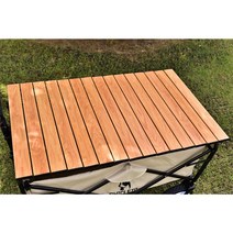 [CHICLETO] 시크레토 감성 캠핑 웨건 상판 테이블, (알미늄) 우드패턴