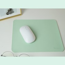 사무실 직장인 마카롱 마우스패드 방수되는 양면 가죽 마우스패드, 민트