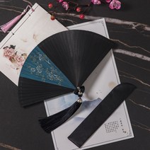 부채 예쁨 쥘 대나무 수공 한나라의복 고풍 여신 작은사이즈 휴대용, 기본, T20-18cm겹청(부채 덮개+대수술)