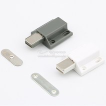 PVC사각원터치자석(2가지색상)(푸쉬자석/가구철물/원터치빠지링/가구부속/자석빠지링/원터치자석빠지링/자석캣치/오디오장자석), 회색