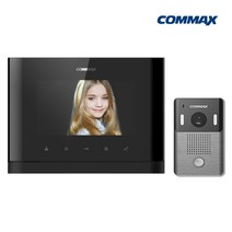 코맥스 비디오폰 인터폰 아날로그 4선식 CAV-77M 현관벨세트, CAV-77M(블랙) + DRC-4Y 기본세트