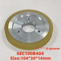 EDM 부품 6EC100B404 우레탄 롤러 U자형 롤러 마키노 시리즈 와이어 컷 EDM 기계용 U자형 롤러 U홈 N416 Φ104x0.30x14mm