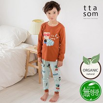 TTASOM따솜 아임히어로 오가닉 30수 아동 주니어 실내복 상하의set 100-170호