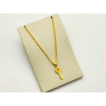 PURE GOLD 24K 순금 3돈 샌딩 열쇠 펜던트 목걸이(18K 연결고리 장식)