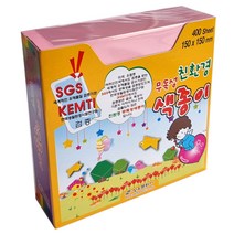 친환경 색종이 분홍 400매/ 학습교재용 대용량리필 공예공작 만들기재료 유치원 초등학교 미술수업준비물