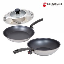 [알텐바흐] 올클래드 바닥5중 스테인리스 프라이팬 궁중팬 세트, 3. 베스트 3종세트(F28cm+W28cm+C28cm)