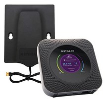 SIM 카드가 있는 NETGEAR MR1100 모바일 WiFi 라우터 | 4G LTE 라우터 모바일 | 최대 1GBit/s 다운로드 속도 | 20개 장치용 모바일 핫스팟 | M1(외부 4G MIMO 안테나 포함) -13521, 4G LTE 라우터(MR1100)