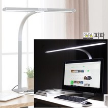 파파 LED와이드스탠드 800B (화이트 블랙) 스탠드타입 학습용 사무용 탁상용 스탠드, 블랙