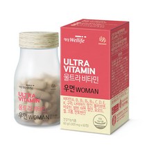 [대상웰라이프] 울트라비타민 우먼 (1 000mgx60정) 1박스(총 2개월분) /하루, 구성:N)울트라비타민 우먼 60정_리뉴얼