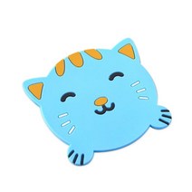 식탁 꾸미기 테이블 깔개 고급 식탁매트 플레이스매트만화 모양 내열성 실리콘 매트 음료 컵 컵 받침 미끄럼 방지 냄비 홀더 플레이스 매트 주방 액세서리 가제트 세트, 4