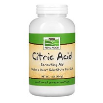 NOW Foods Citric Acid Sprouting Aid Substitute For Salt 나우푸드 시트릭 애시드 시트르산 구연산 알갱이타입 소금 대용 1lb (454g), 454g, 1통, 454g