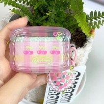 스튜디오뉴띵 체리체크에어팟케이스 에어팟 프로1 2세대 3세대 pro 프로2, 에어팟pro2, 혼합색상