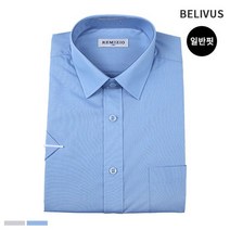 [빌리버스] 남성 반팔 셔츠 BSV001 남자 무지 일반핏 카라 남방