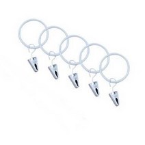 편리한 커튼링집게 화이트 (내경지름32mm), 아이보리 32mm