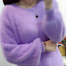 레이디 매직(lady magic) 여성스러운 니트 부드러운 촉감 라운드넥