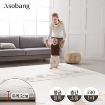 [아소방] 2P세트 프라임 유아 놀이방매트 놀러와 동물친구들 230 (230x140x2cm, 상세 설명 참조, 상세 설명 참조