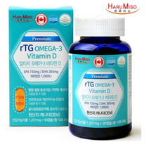 하루미소 오메가3 RTG오메가3 EPA DHA 비타민D 마그네슘 고함량 엔쵸비 알티지오메가3 저온초임계추출법 장용성캡슐 캐나다직수입, 1201mg, 270캡슐