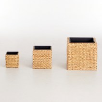 라탄바구니 빨래 옷 수건보관함 팬트리수납 수초 화분 다이소 이케아, M, 1개