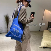 [당일출고] 로만 파리 paris 레터링 서점 보부상 가방 얇은 에코백