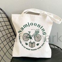 아트백 미술가방 화방용품 kpop namjooning 토트 백 미적 쇼핑백 토트 대형 구매자 캔버스 토트 백 쇼핑백 친환경 아트, 산호