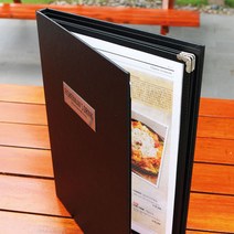 (우리메뉴) 블랙체크 카페 레스토랑 식당 메뉴판, 커버만구입