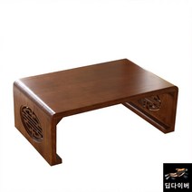 일본식 다과상 손님 일체형 전통 소반 찻상 원목 집들이 선물 티타임 실내 인테리어, 110X55X30 테이블, 자가설치