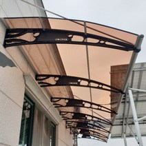 캐노픽스 1500x8400 시공 자재 브라켓 렉산지붕 창문렉산 부자재 처마 물받이, 검정틀 블루렉산, 1개