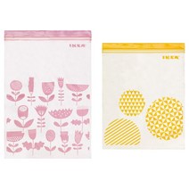 이케아 ISTAD 지퍼백 핑크/옐로 6 L+4.5 L 각 15장 총 30장