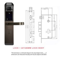 홈아파트 지문 코드 도어 스마트 잠금 RFID 키패드 리더 액세스 시스템, 03 BLACK_01 22*240 (6085)