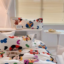 디즈니 미키마우스 순면 코튼 침구 차렵 이불 세트