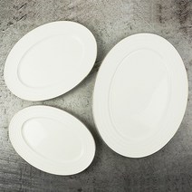 엘림 로렐 골드 타원접시 플레이트 디저트 도자기, 2호