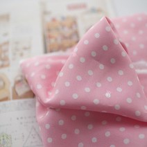 Summer Fabric 무형광 인견 원단 꼰사인견 냉장고원단 쿨링원단 도트, 핑크