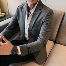 미스손 남성 체크 정장 자켓 바지 투피스 비즈니스 정장 세트 빅사이즈 S-4XL Z91
