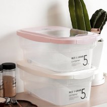 실용적인 쌀보관용기 곡류 보관통 쌀통 미디어나무, 씨밀렉스쌀통10kg 핑크