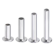 인서트너트 100 Pcs M2.5 M3 M4 M5 M6 알루미늄 플랫 헤드 반 관모 리벳 가죽 실버 톤, [01] M5 x 16mm