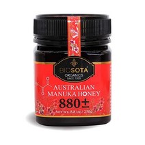 1+1 BIOSOTA 마누카 꿀 MGO 880+ 호주산 의료 등급 호주 NPA/ULF 20+ 유기 젤리 부시, 1개