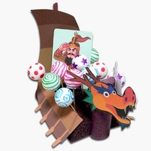 쭈bhnj__이순신 장군 거북선 만들기 3개묶음 미술장난감 재료 만들기놀이 공작 만들기완구♥hopenjoy!, ♥hopenjoy!