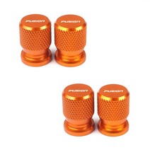 자동차 후드4pcs Car Wheel Tire Valve Caps Aluminum Airtight Covers Badge Emblem for Ford Fusion Acce, 01 for Fusion Orange